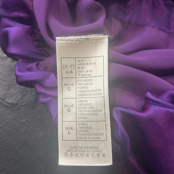 Leon Max Limited Edition 100% Silk, Long Sleeves, Size Large - Picture 9 of 10